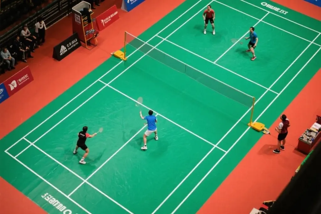 亚洲羽毛球锦标赛赛场鸟瞰图